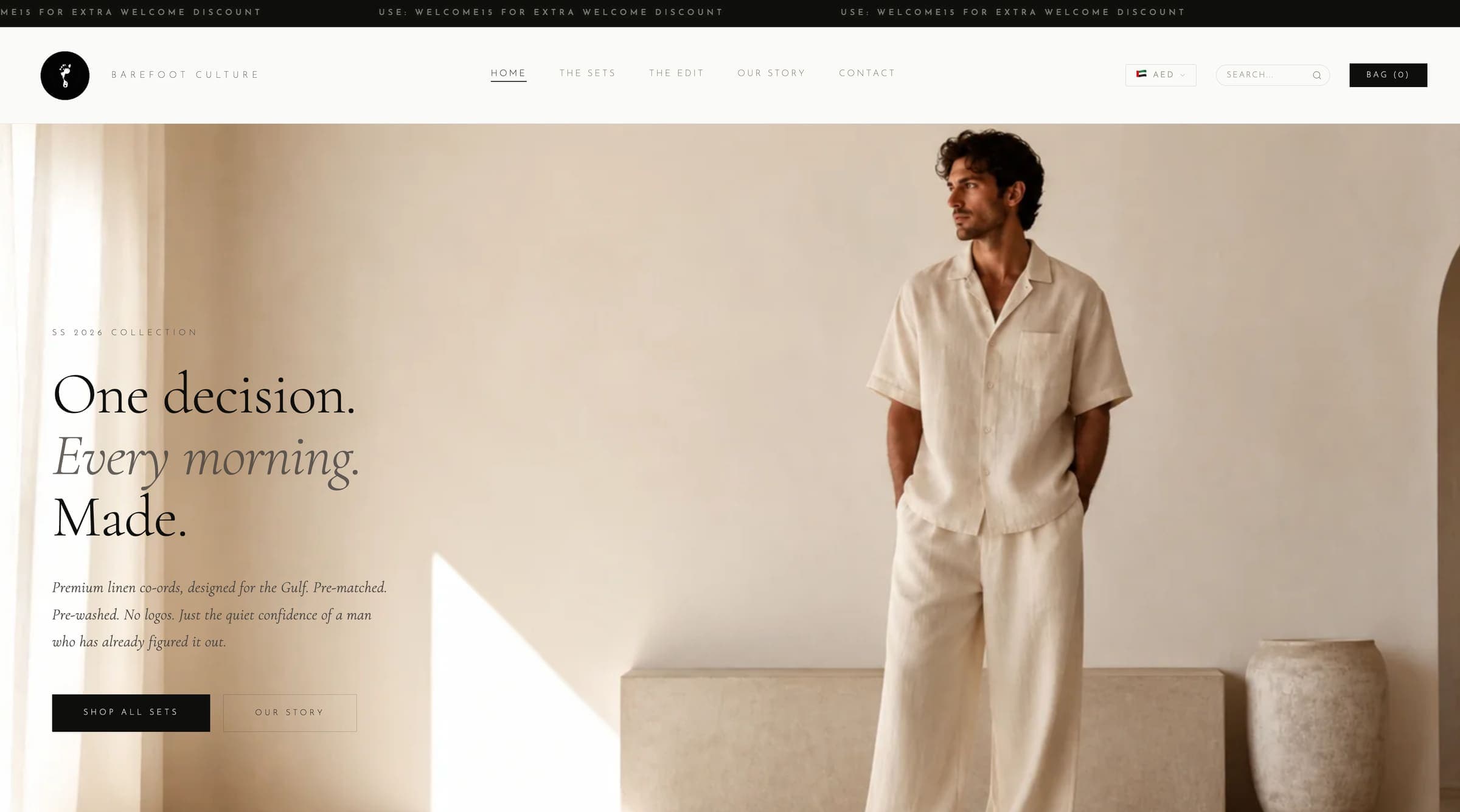 Barefoot Culture website homepage