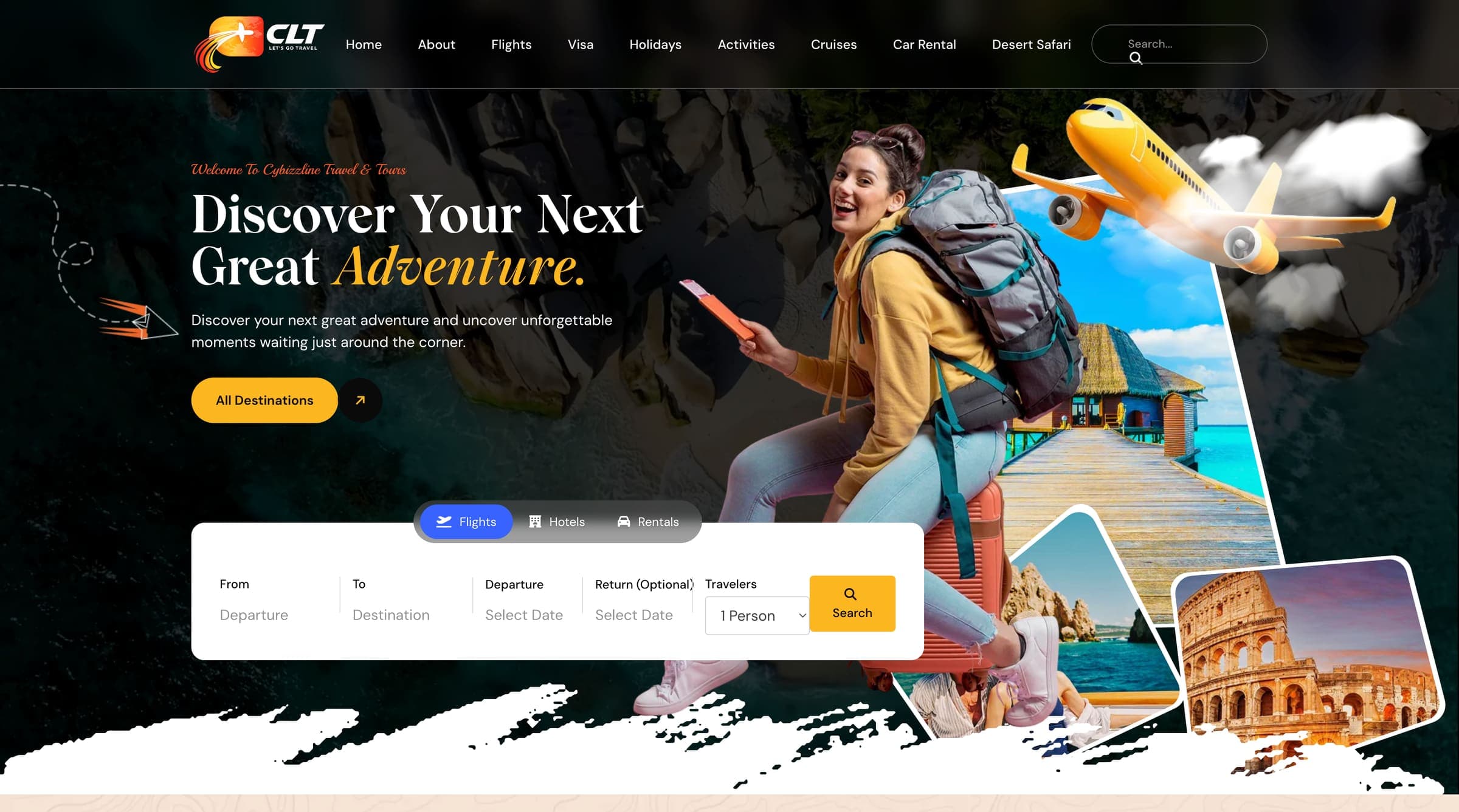 Cybizzline website homepage