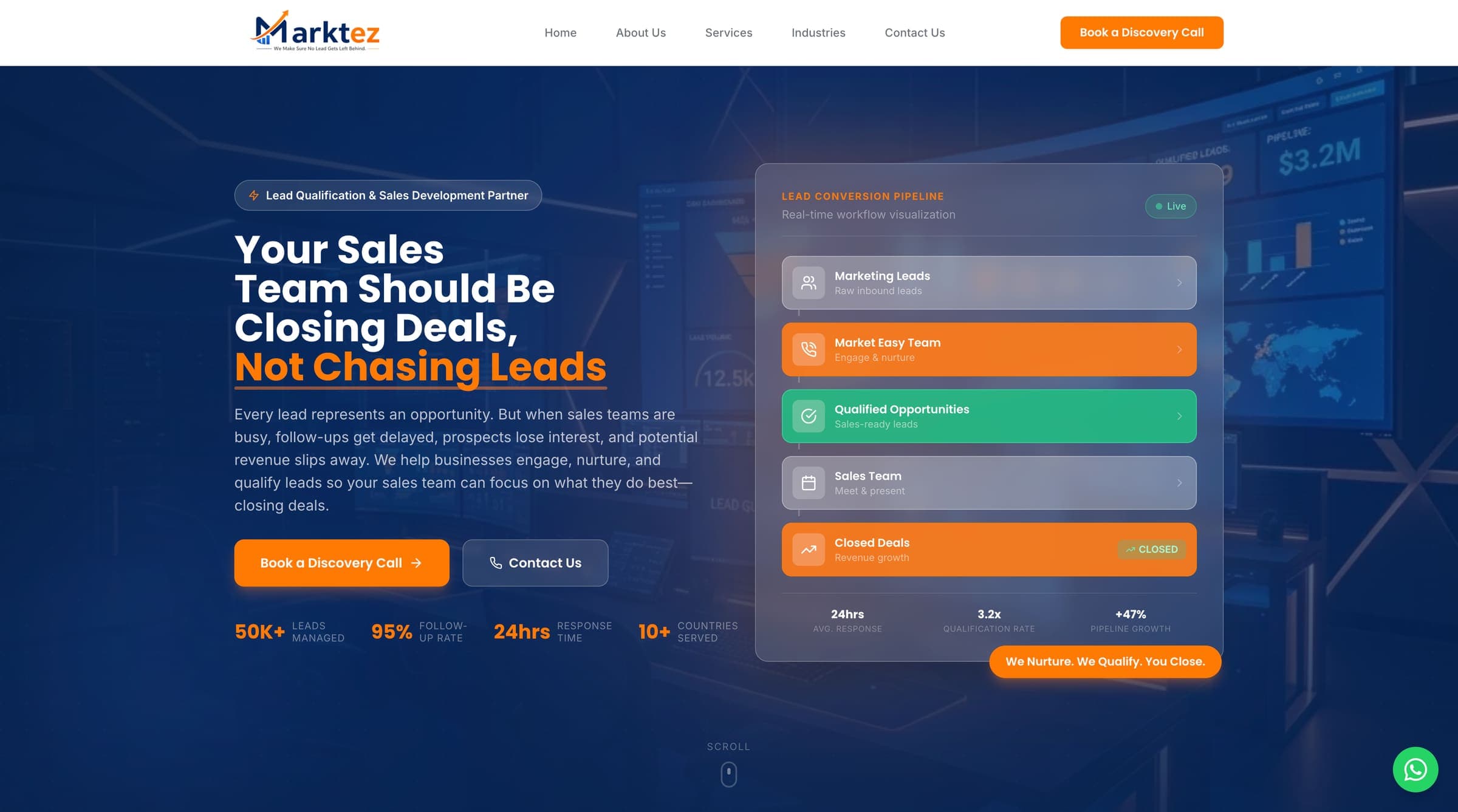 Marketez website homepage